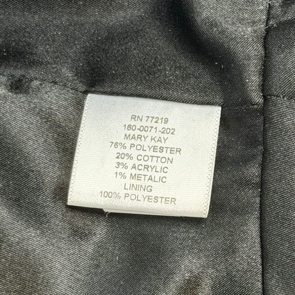 Mary Kay by Twin Hill Tweed Peplum Blazer Jacket Black/Gold Womens Petite Sz 12P - Picture 8 of 12